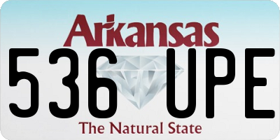 AR license plate 536UPE