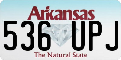AR license plate 536UPJ