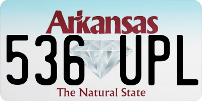 AR license plate 536UPL