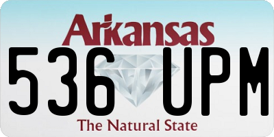 AR license plate 536UPM