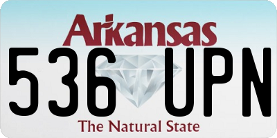 AR license plate 536UPN