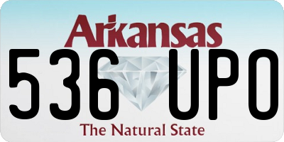 AR license plate 536UPO