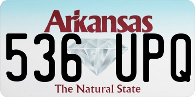 AR license plate 536UPQ