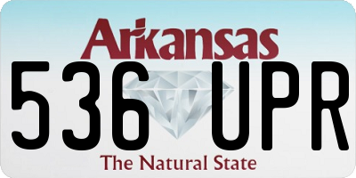 AR license plate 536UPR