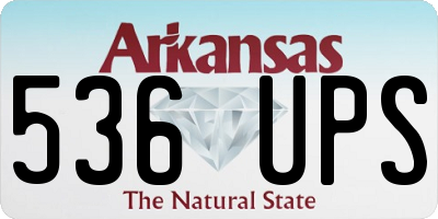 AR license plate 536UPS