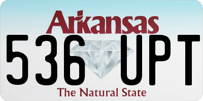 AR license plate 536UPT