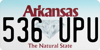 AR license plate 536UPU