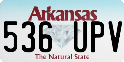 AR license plate 536UPV