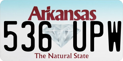 AR license plate 536UPW
