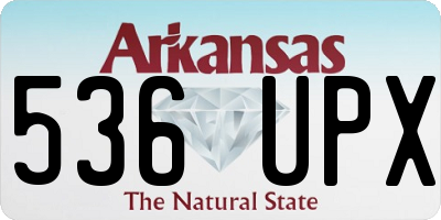 AR license plate 536UPX
