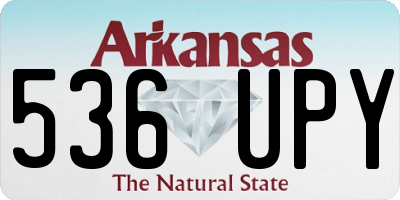 AR license plate 536UPY