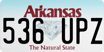 AR license plate 536UPZ