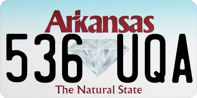 AR license plate 536UQA