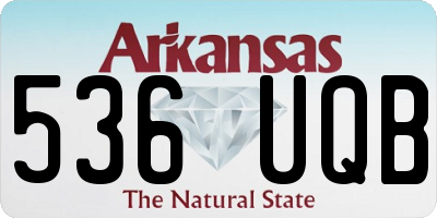 AR license plate 536UQB