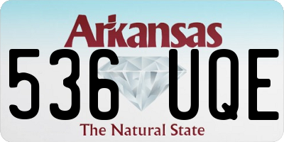 AR license plate 536UQE