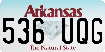 AR license plate 536UQG