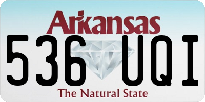 AR license plate 536UQI