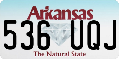 AR license plate 536UQJ
