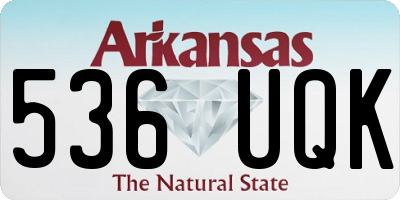 AR license plate 536UQK
