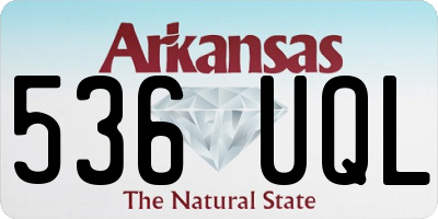 AR license plate 536UQL