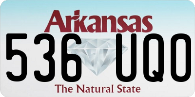 AR license plate 536UQO
