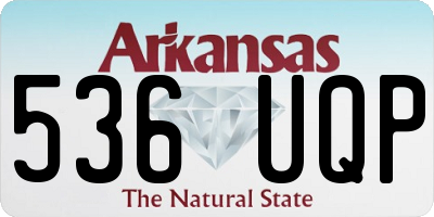 AR license plate 536UQP