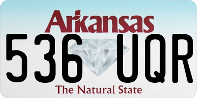 AR license plate 536UQR