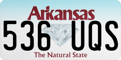 AR license plate 536UQS