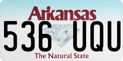 AR license plate 536UQU