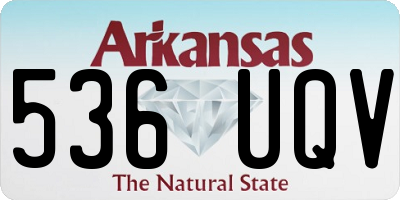 AR license plate 536UQV