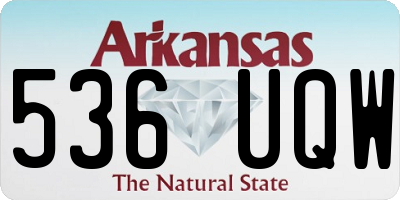 AR license plate 536UQW