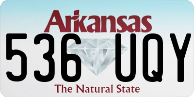 AR license plate 536UQY