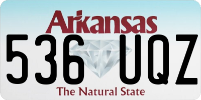 AR license plate 536UQZ