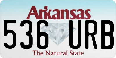 AR license plate 536URB