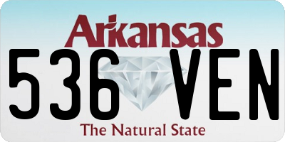 AR license plate 536VEN