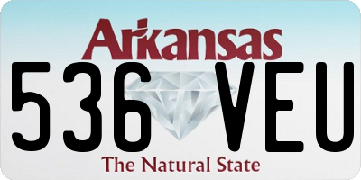 AR license plate 536VEU