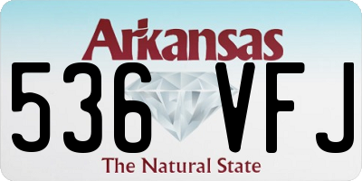 AR license plate 536VFJ