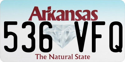 AR license plate 536VFQ