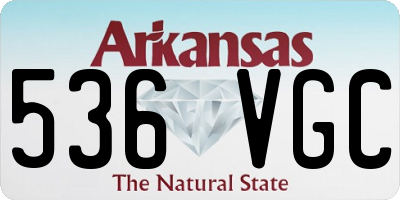 AR license plate 536VGC