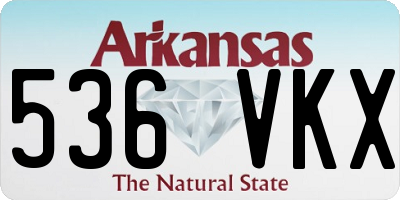 AR license plate 536VKX