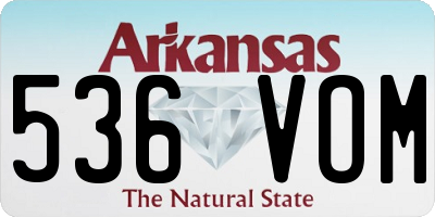 AR license plate 536VOM
