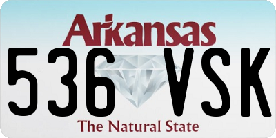 AR license plate 536VSK