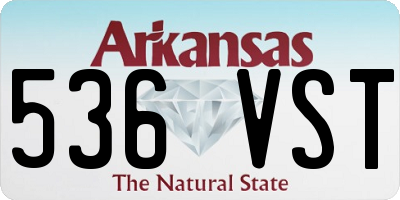 AR license plate 536VST