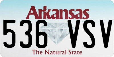 AR license plate 536VSV