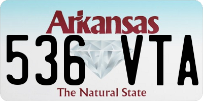 AR license plate 536VTA