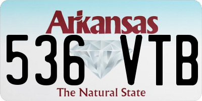 AR license plate 536VTB