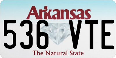 AR license plate 536VTE
