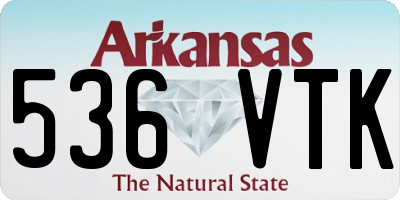 AR license plate 536VTK