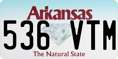 AR license plate 536VTM