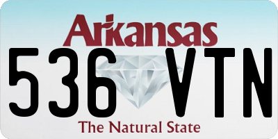 AR license plate 536VTN